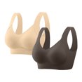 thumbnail image 1 of HongQid 2PCS No Underwire Bra for Women Seamless Plus Sized Bralettes Everyday Basic Sleeping Wireless Bras, 1 of 9