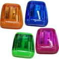 thumbnail image 3 of SHISUYAN Bright Color Manual Pencil sharpeners with Double Holes for Daily Use Assorted Color Plastic, 3 of 7
