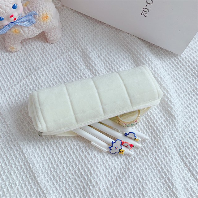 CHGBMOK Trousse à Stylos pour Collège avec Petit Livre Rouge, Peluche, Multicolore, 1 Unité