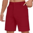 thumbnail image 2 of XUNKUSGA Shorts pour Hommes Été Décontractés Extensibles Shorts de Randonnée Légers Respirants Shorts de Golf d'Extérieur pour Hommes avec Multiples Poches pour la Pêche le Voyage, Rouge, G, 2 of 9