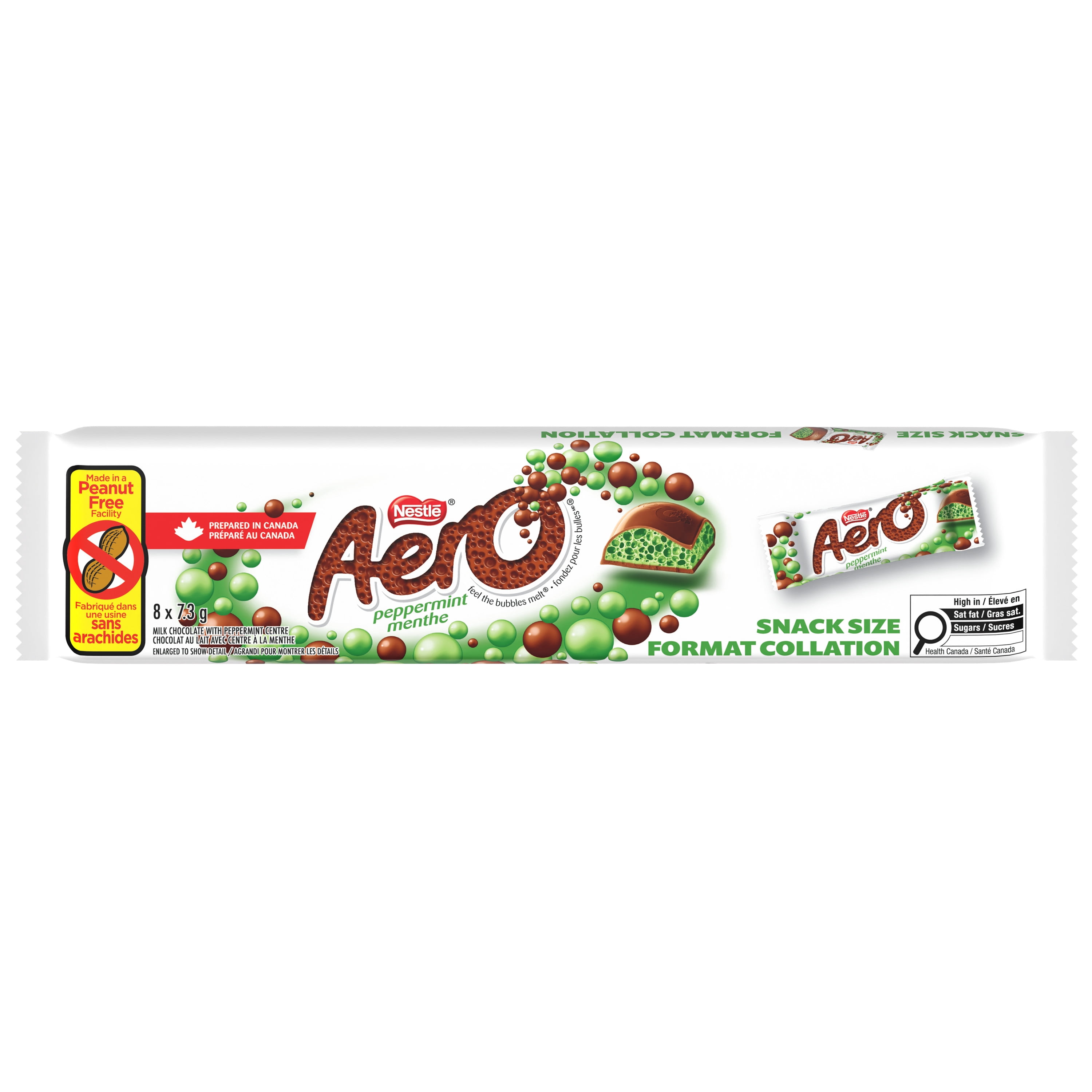 AERO Peppermint Snack Size, Milk Chocolate, Individually Wrapped