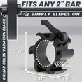 thumbnail image 3 of Synergee Black Aluminium Barbell Collars Locking 2" Weight Clamps, 3 of 6