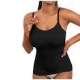 thumbnail image 4 of RKSTN Womens Tops Plus Size Sleeveless Fashionable Solid Color Crew Neck Seamless Shaping Tummy Control Spaghetti Strap Shirts Spring Summer Outdoor Wear Style, 4 of 7