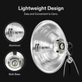 thumbnail image 2 of Clamp Lamp Light with Detachable Aluminum Reflector up to Watt E Socket (No Bulb Included) Feet Cord Type A Bulb Only, 2 of 8