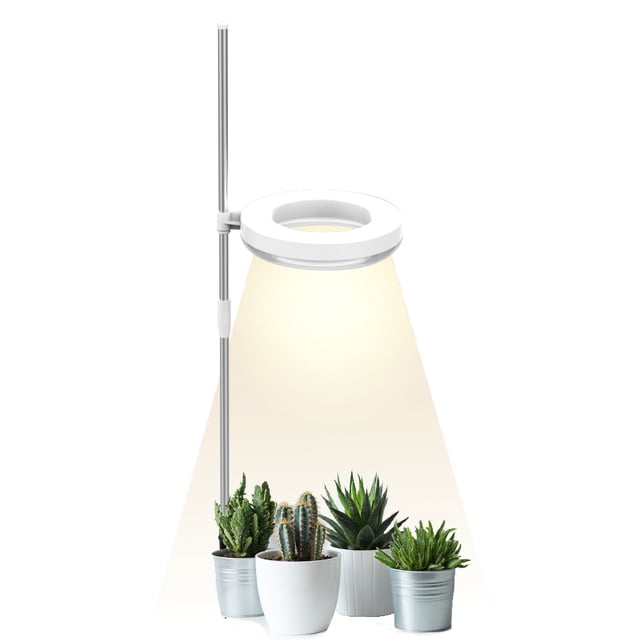 Petite Lampe pour Plantes d'Intérieur à Spectre Complet, Lampe LED pour Plantes, Mini Lampe de Bureau pour Plantes, Hauteur Réglable, Lampe pour Plantes avec Éclairage IPL et Lumière du Soleil sur Support de Lampe Simple et Double