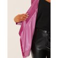 thumbnail image 5 of INSPIRE CHIC Cardigan en Velours Extensible pour Femme à Col Châle, Ouvert à l'Avant, avec Poches, m Rose, 5 of 5