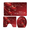 thumbnail image 2 of Boovnll Christmas Bathroom Rugs Set of 3, Absorbent Non-Slip Christmas Bath Mat Quickly Dry for Bathroom, Kitchen, Swimming Pool, Entrance, Bathroom Rugs, 2 of 6