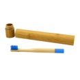 thumbnail image 1 of MesaSe Natural Bamboo Toothbrush Biodegradable Wooden Eco-friendly Toothbrush with Bamboo Storage Tube(Blue), 1 of 10