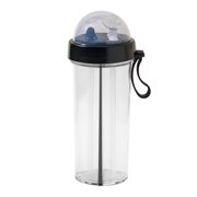 Amzcrzy Kitchen Supplies, Cups, 600ml Bottle Plastic Cup Transparent Matte Portable Not Easy To Break Water Cup Outdoor Sports Travel Water Bottle Portable Leak-proof water Bottle