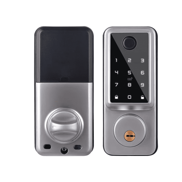 Serrures à Pêne Dormant Intelligentes Étanches pour la Maison, Application Bluetooth, Empreinte Digitale Biométrique, Clavier Numérique, Serrure d'Entrée de Porte, Facile à Installer