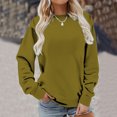 thumbnail image 4 of Meichang Chandails à Col Rond pour Femmes Décontractés à Manches Longues Chandails à Enfiler Hauts Unis Coupe Ample Printemps Hiver Chandail en Molleton en Liquidation, 4 of 6