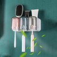 thumbnail image 4 of Birdeem Toothbrush Cup Holder Set for Bathrooms Toothbrush Holder Wall Mounted with Cup Dispenser with Toothbrush Cup Tray Bathroom Toothbrush Toothpaste Dispenser, 4 of 12