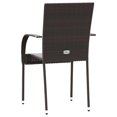 thumbnail image 4 of vidaXL Stackable Outdoor Chairs 6 pcs Poly Rattan Brown, 4 of 4