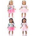 thumbnail image 2 of 4 Pcs Robe de Poupée Créative Adorable Vêtements de Poupée Accessoires de Poupée pour Poupée Fille de 18 Pieds', 2 of 10