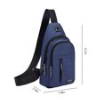 thumbnail image 3 of Sac Bandoulière, Sac Bandoulière Sac à Dos avec Trou Usb avec Trou pour Écouteurs Sac à Dos de Randonnée Sac Bandoulière Multifonction Sac de Poitrine, Sac à Dos avec Port de Charge Usb, 3 of 8
