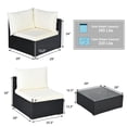 thumbnail image 4 of Patiojoy 7-Piece Patio PE Rattan Sectional Sofa Furniture Set Wicker Sofa Conversation Set Beige, 4 of 7