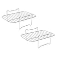 thumbnail image 1 of Oleegame 2PC Tin Foil Roll Stainless Air Fryers Fryer Rack Rack Multi-Layer Rack Fryer Air Basket For Double Steel Accessories Air Dehydrator Bakeware, 1 of 8