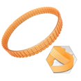 thumbnail image 4 of V-Belts For Electric Planers Smooth Transmission Stable Performance Heat And Cold Resistant Urethane Double Cog Design Large Range Aging And Crack Resistant For Extended Use(4), 4 of 6