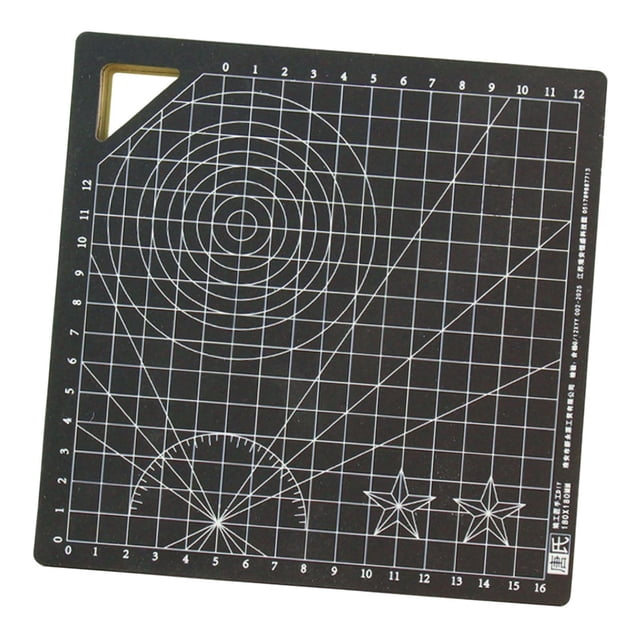 KLKCMS Cutting Mat Craft Mats Sturdy Hobby Non Slip Multifunctional Sewing Crafts Black 18 cm