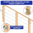 thumbnail image 4 of 10 Pairs 4x4In Invisible Cable Railing Kit, 1/8In Invisible Receiver and Swage Stud End for 2x2In,4x4In Wood/Metal Posts, 4 of 10