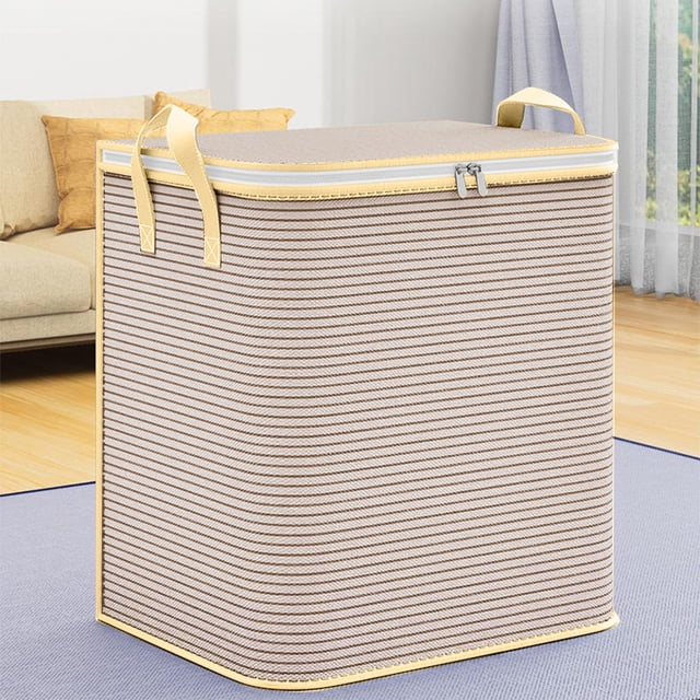 PRETXORVE Heavy Duty Storage with Reinforced Handles Extra Large Storage for Tote Thickened Double Zipper for Space Saving Travel