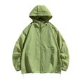 thumbnail image 2 of RXIRUCGD Ensemble de Protection Solaire pour Homme Veste Décontractée à Manches Longues avec Capuchon, Vert, Taille : L, 2 of 6