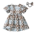 thumbnail image 2 of Robes pour Bébés Filles à Manches Courtes, Fête des Fêtes, Imprimé Léopard, Robe de Danse, Robe Fille, Taille 6-12 Mois, 2 of 4