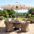 thumbnail image 4 of Costway Parasol de Patio 10 Pi avec Base Lestée, Sacs de Sable, Inclinaison à Bouton-Poussoir et Manivelle Beige, 4 of 10