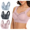 thumbnail image 1 of Timegard Womens 3pc Wireless Bra Mesh Back Smoothing Full Coverage High Support Comfort Thin Bralette, 1 of 6