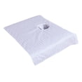thumbnail image 2 of Half Massage Table Sheet Cosmetic Bed Face Hole Towel Cloth White, 2 of 5