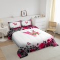 thumbnail image 3 of Erosebridal Ensemble de Couette Simple à Initiale de Lettre, Couette en Duvet Personnalisée Monogrammée, Déco Florale, Réversible, Légère, 2 Pcs, 3 of 8