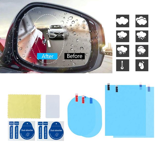 8 PCS Waterproof Anti-Fog Anti-Glare Nano Coating Side Mirror Window Protector Film HU4203