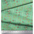 thumbnail image 3 of Soimoi Green Poly Georgette Fabric Joker Face & Colorful Arrow Decor Fabric Printed Yard 42 Inch Wide, 3 of 3