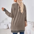 thumbnail image 4 of Timegard Tops for Women High Neck Long Sleeve Side Split Color Block Tshirts Fall Casual Loose Tops, 4 of 4