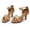Brown, variant on Pisexur Sandals Womens Girl Latin Dance Shoes Med-Heels Satin Shoes Party Tango Dance Shoes Sandales Pour Femmes