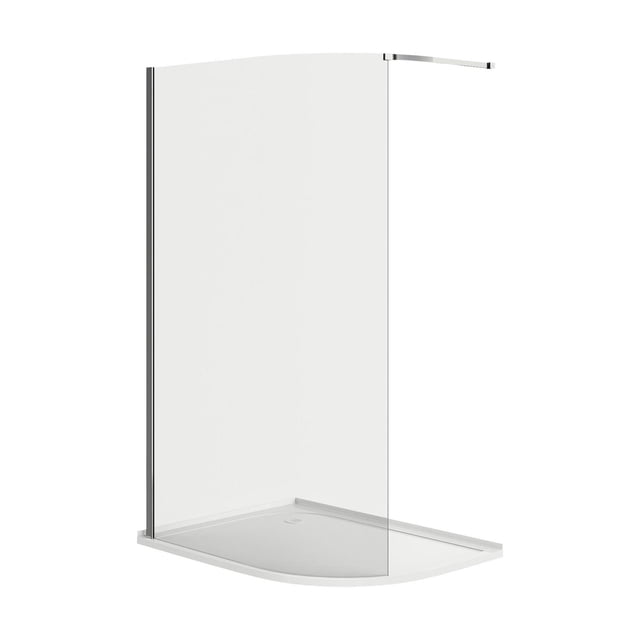 A&E Bath and Shower OLISA-3648-CHR Douche d'Angle à Entrée Piétonne avec Panneau Fixe en Verre Trempé Transparent de 6 mm, Supporté par des Profils en Aluminium Chromé Poli, base en Acrylique Blanc et Murs Renforcés de Fibre de Verre pour un Nettoyage Facile et une Durabilité, Idéale pour les Rénovations de Salle de Bain.