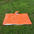 thumbnail image 2 of Lot de 2 Ponchos Imperméables Thermiques d'Extérieur Couverture de Survie contre le Froid Extrême Orange (120*100 cm), 2 of 9