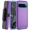 thumbnail image 1 of KOMI Phone Case for Google Pixel 9 Pro XL Case with HD Screen Protector, Pixel 9 Pro XL Case Heavy Duty Durable Shockproof 2-Layer Cover for Google 9 Pro XL with Belt Clip-Light Purple/Sky Blue, 1 of 5