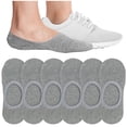 thumbnail image 3 of Ohufall Unisex Socks 6-Pack Ankle Socks Sweat-Absorbent Breathable Invisible Socks, 3 of 3