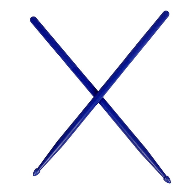 Nylon Drumsticks Drum Stick with Strong Elasticity Compatible Unbreakable Musical Instrument Handles Drop-shaped for Kids Adults Dark Blue