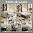 thumbnail image 4 of HOMCOM Sofa Bed, Pull Out Sleeper Sofa w/ USB Charging, Adjustable Backrest, 4 of 10