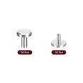 thumbnail image 3 of 30Pack Brass Chicago Screws, 8x10mm Post Nail Stud Rivets, Silver, 3 of 6