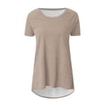 thumbnail image 4 of Tuniques d'Été pour Femmes à Col Rond, Manches Courtes, Coupe Ample, T-Shirts Confortables pour Femmes, Décontractés, Confortables et Fluides, Chemisiers pour Dames, 4 of 5