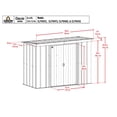 thumbnail image 3 of Arrow Classic 8 x 4 x 6 ft Blue Grey Steel Storage Shed, 3 of 7