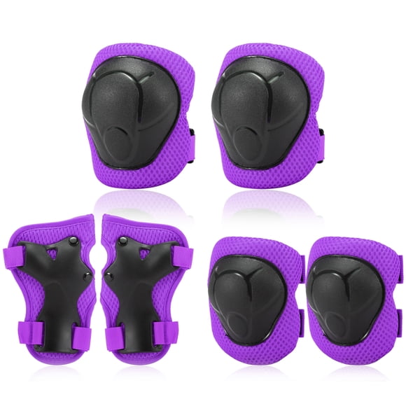 Arealer Ensemble de Genouillères pour Enfants 6 en 1 Kit d'Équipement de Protection Genouillères Coudières avec Protège-Poignets Protections de Sécurité pour Enfants pour Patinage à Roulettes Cyclisme Patinage