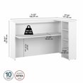 thumbnail image 2 of Poste de travail privé 72L avec tablettes Studio C de Bush Business Furniture, blanc, 2 of 5