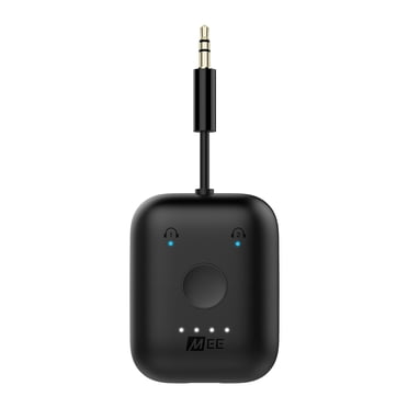 MEE audio Connect Air Adaptateur Émetteur audio Sans Fil Bluetooth en Vol pour jusqu'à 2 AirPods/autres Écouteurs; Fonctionne avec Toutes les Prises Auxiliaires 3,5 mm des Avions, Équipements de Gym, Téléviseurs et Consoles de Jeu