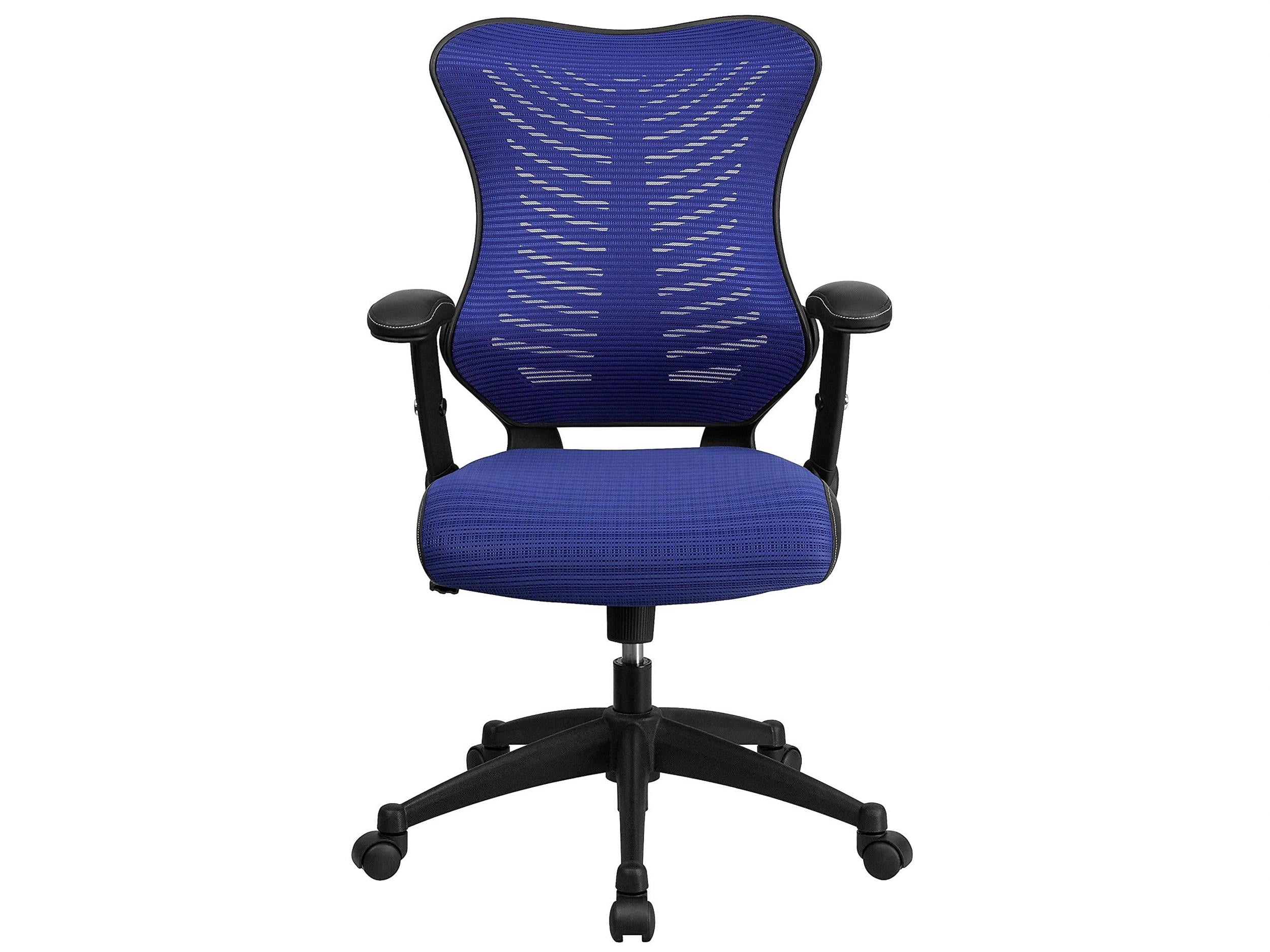 Scranton & Co Chaise de Bureau en Maille à Dossier Haut, Bleu
