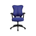 thumbnail image 1 of Scranton & Co Chaise de Bureau en Maille à Dossier Haut, Bleu, 1 of 6