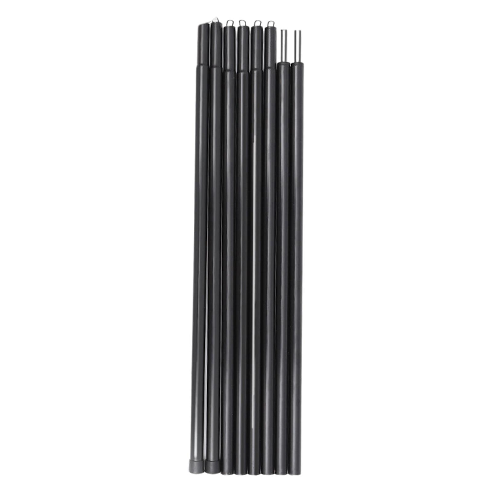 koolsoo Tent Support Rod, Folding Anti Rust Canopy for Camping Backpacking Garden BBQ , Black